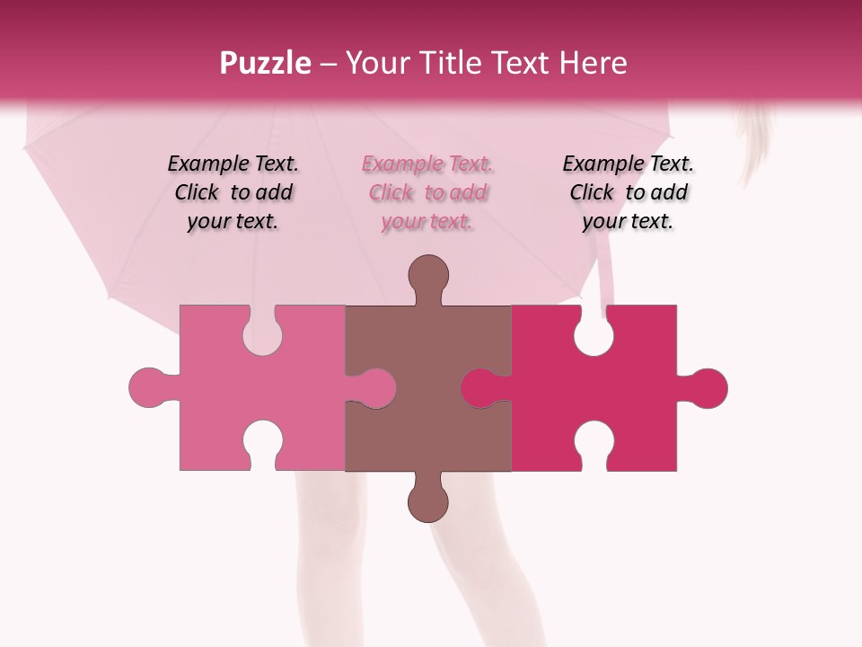 Cute Heels Umbrella PowerPoint Template