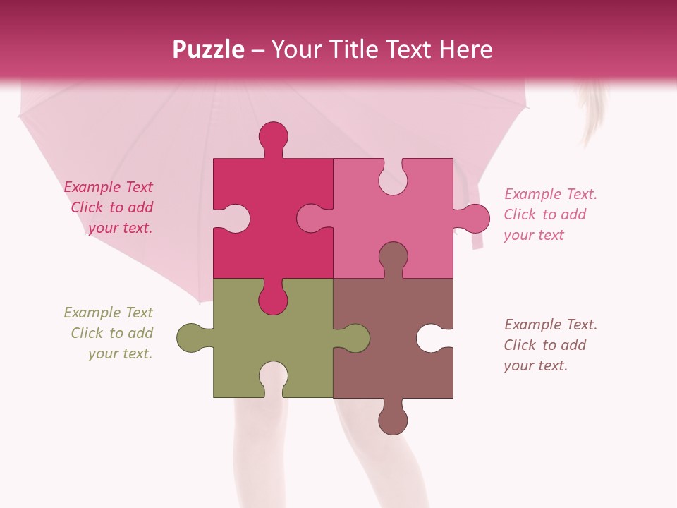 Cute Heels Umbrella PowerPoint Template