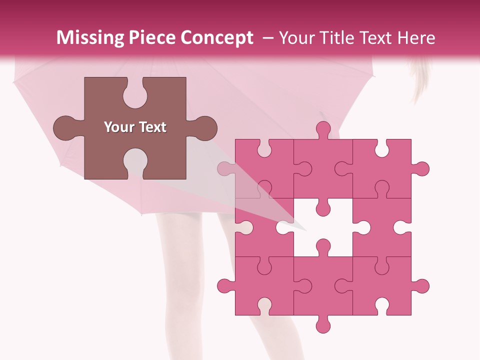 Cute Heels Umbrella PowerPoint Template