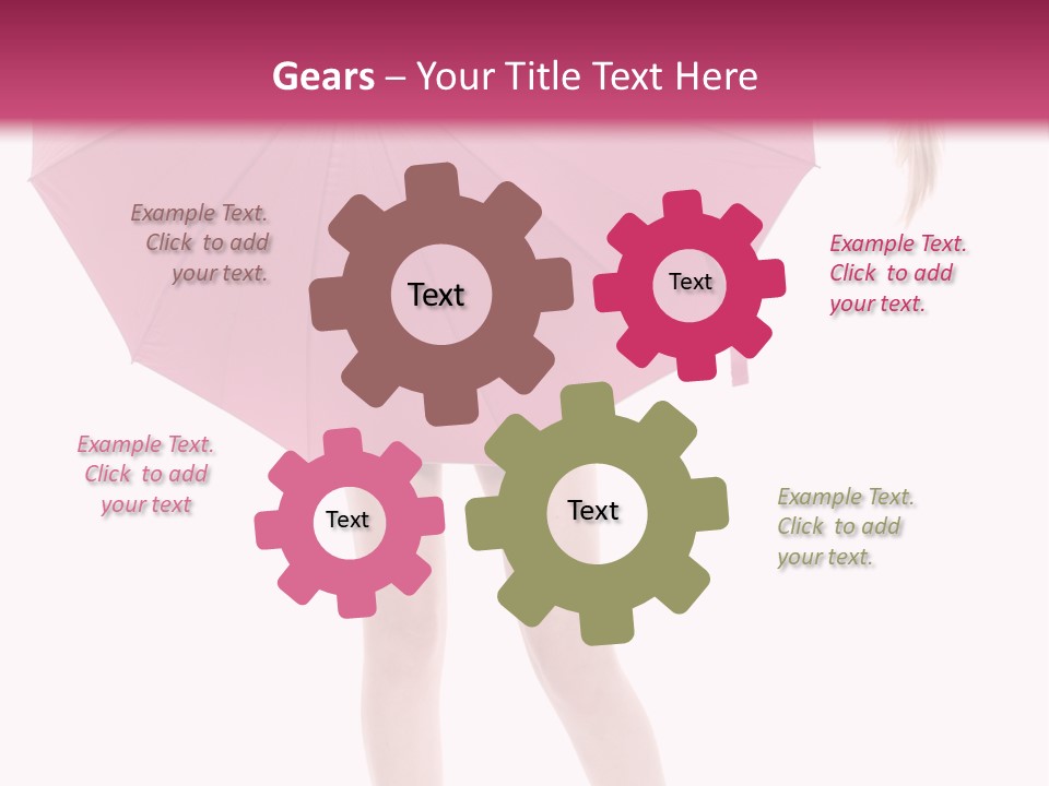 Cute Heels Umbrella PowerPoint Template