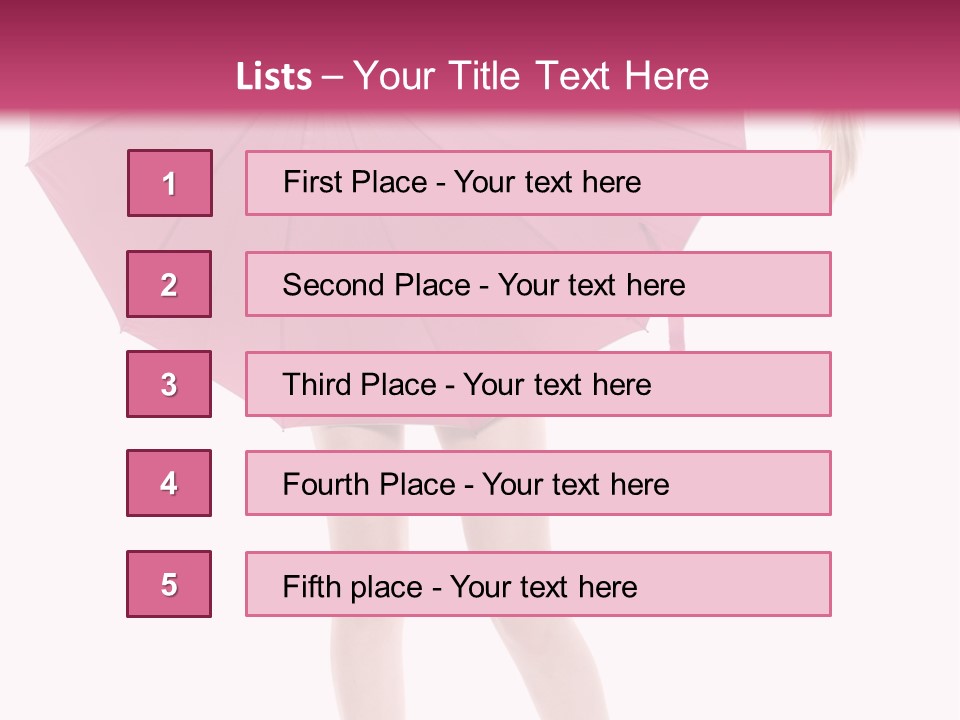 Cute Heels Umbrella PowerPoint Template