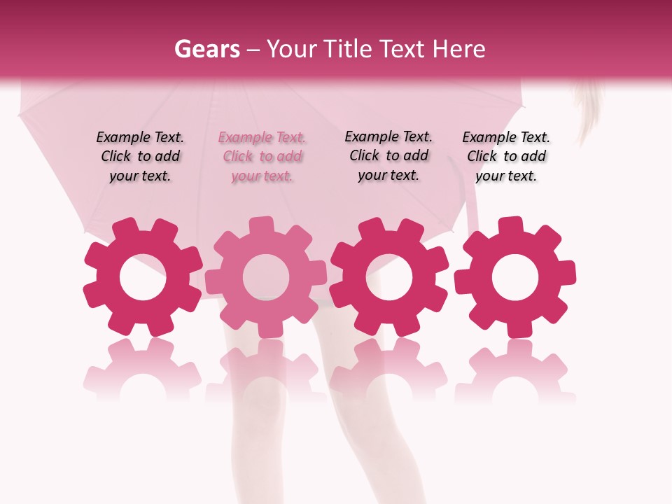Cute Heels Umbrella PowerPoint Template
