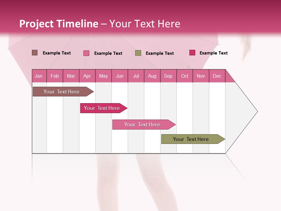 Cute Heels Umbrella PowerPoint Template