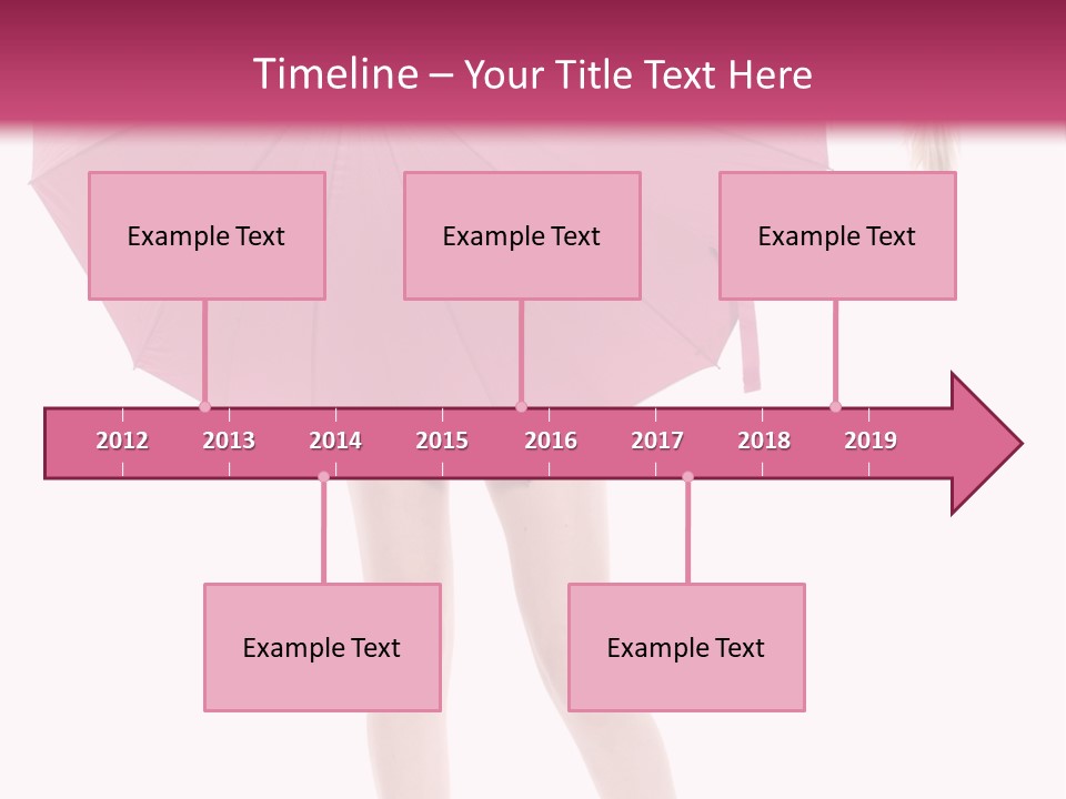 Cute Heels Umbrella PowerPoint Template