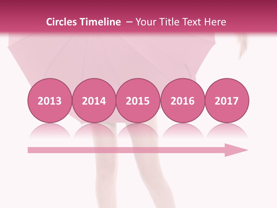 Cute Heels Umbrella PowerPoint Template