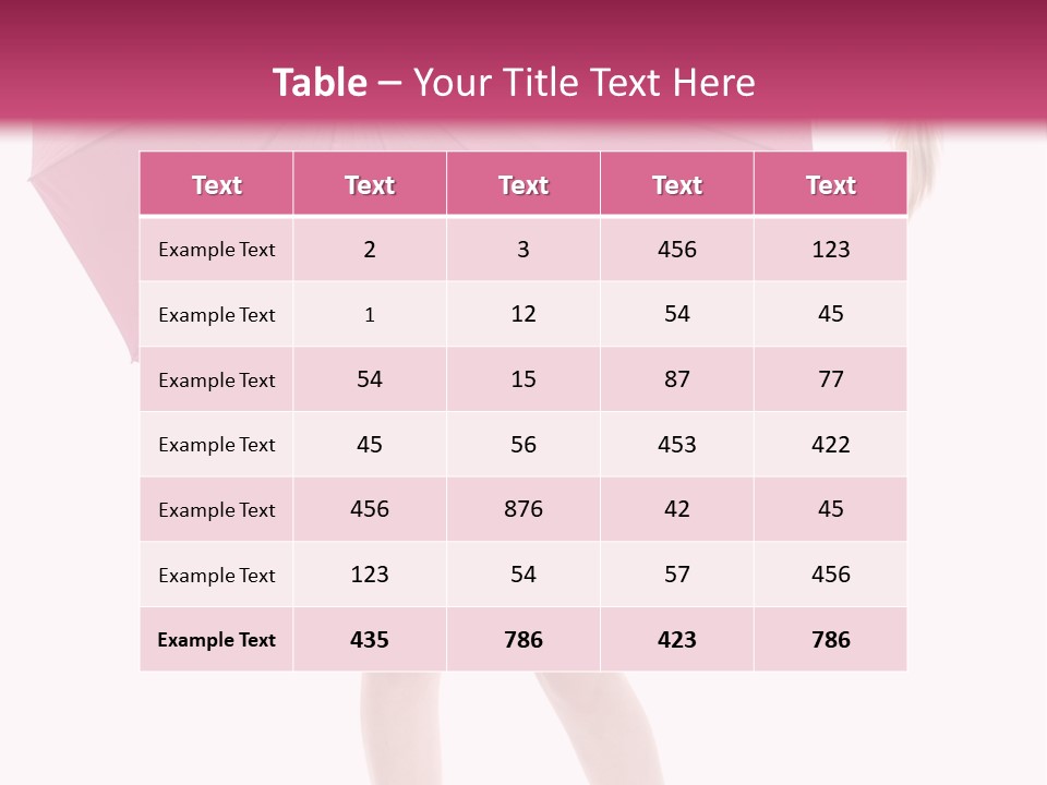Cute Heels Umbrella PowerPoint Template
