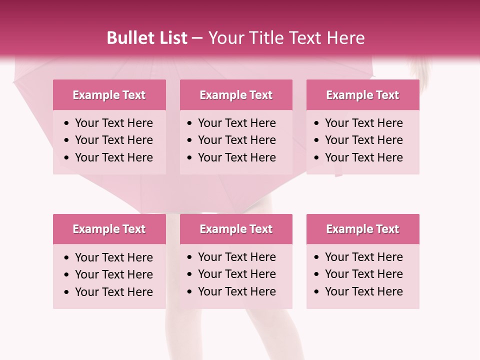 Cute Heels Umbrella PowerPoint Template