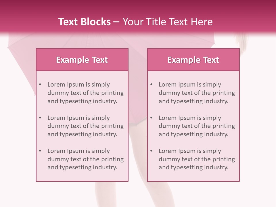 Cute Heels Umbrella PowerPoint Template