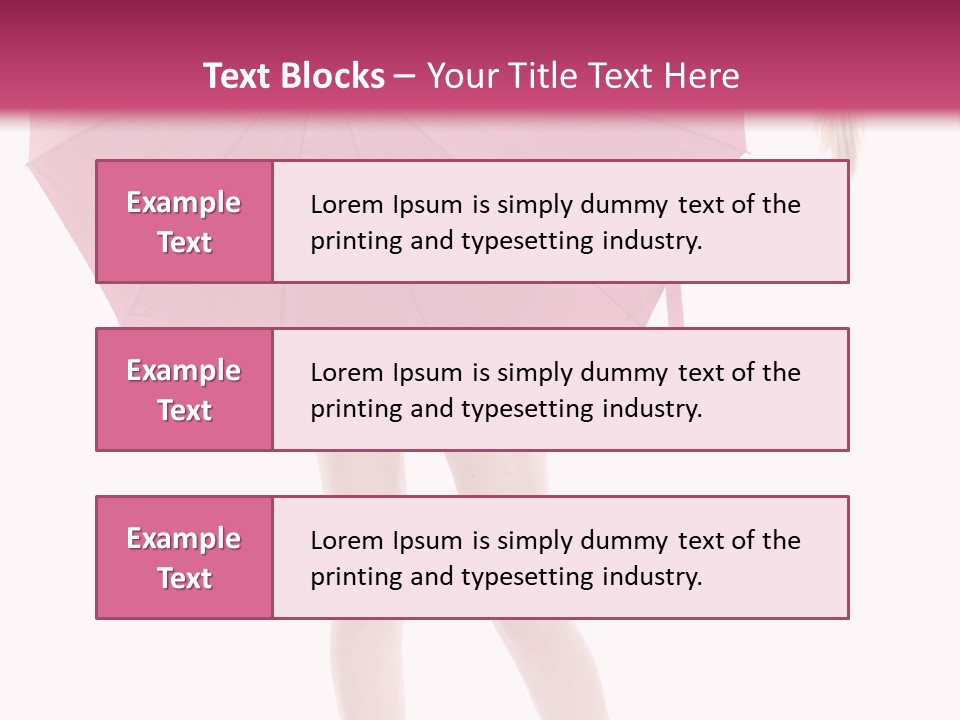 Cute Heels Umbrella PowerPoint Template