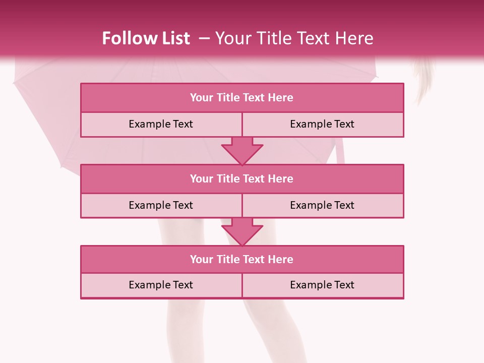 Cute Heels Umbrella PowerPoint Template