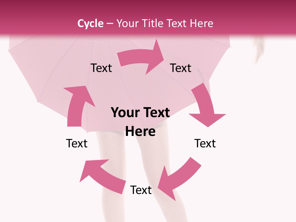 Cute Heels Umbrella PowerPoint Template