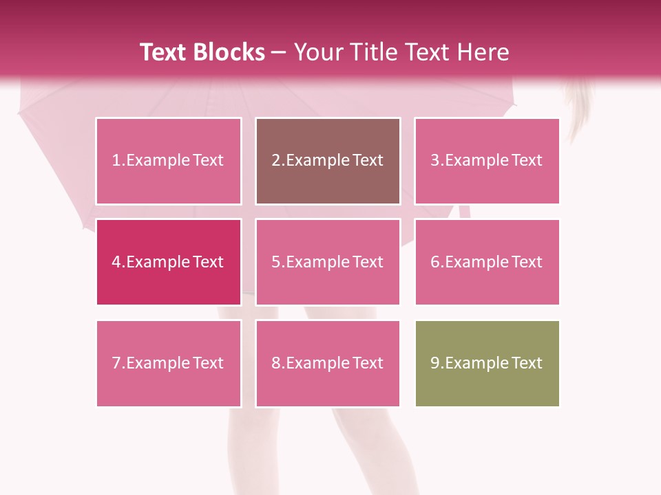 Cute Heels Umbrella PowerPoint Template