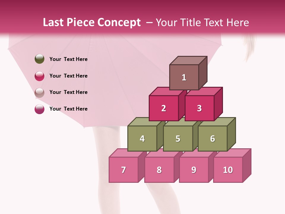 Cute Heels Umbrella PowerPoint Template