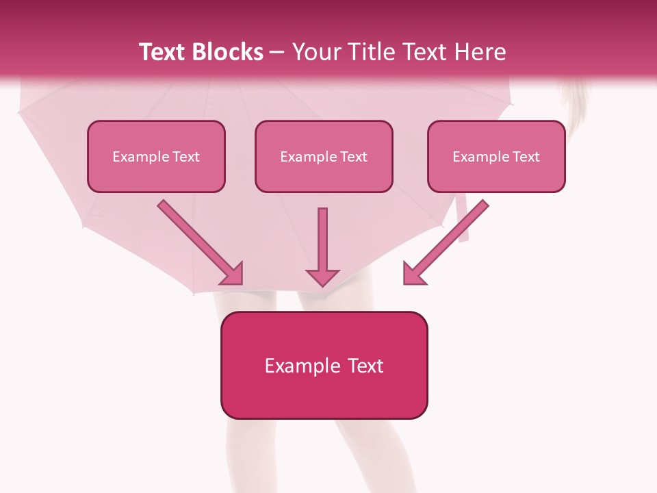 Cute Heels Umbrella PowerPoint Template