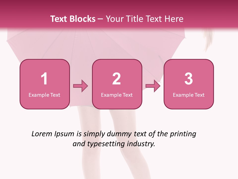 Cute Heels Umbrella PowerPoint Template