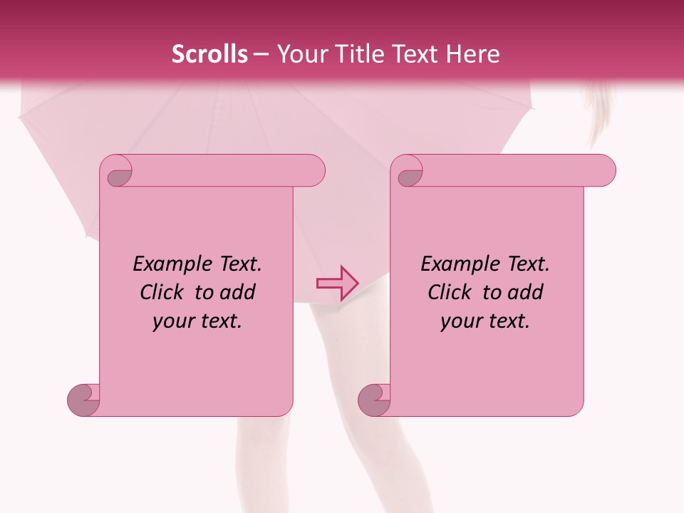 Cute Heels Umbrella PowerPoint Template