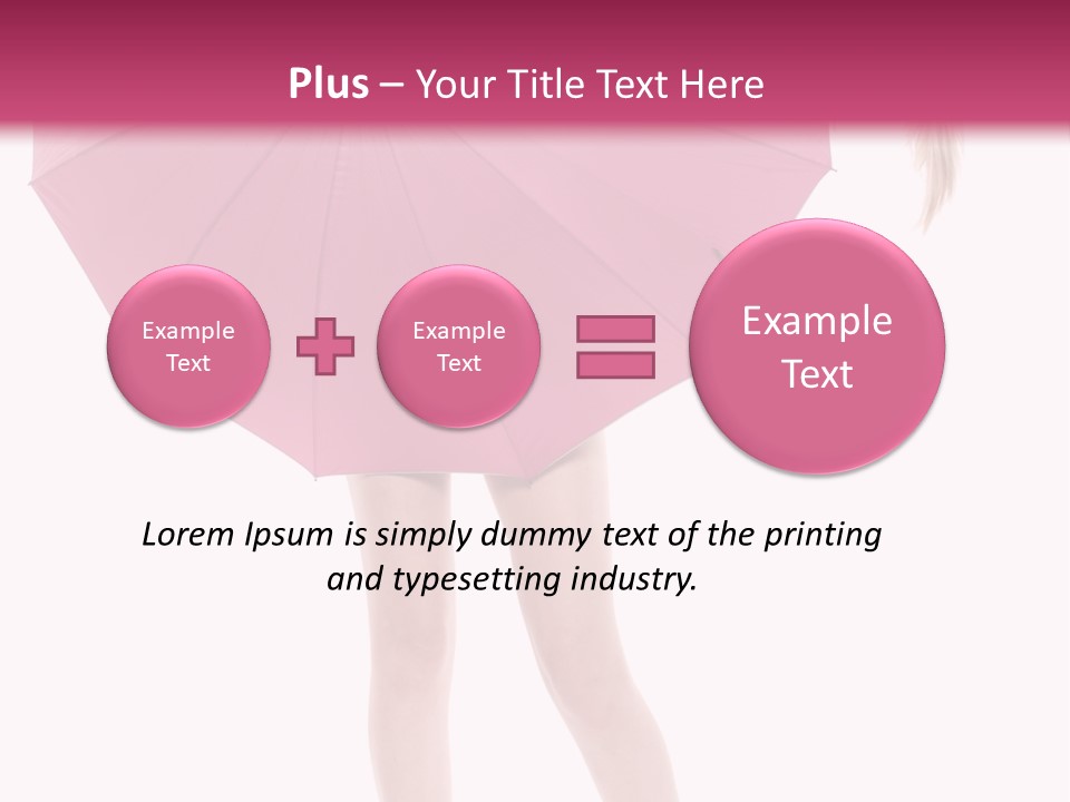 Cute Heels Umbrella PowerPoint Template