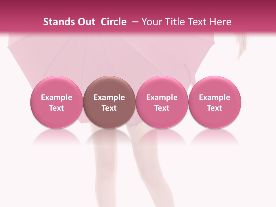 Cute Heels Umbrella PowerPoint Template