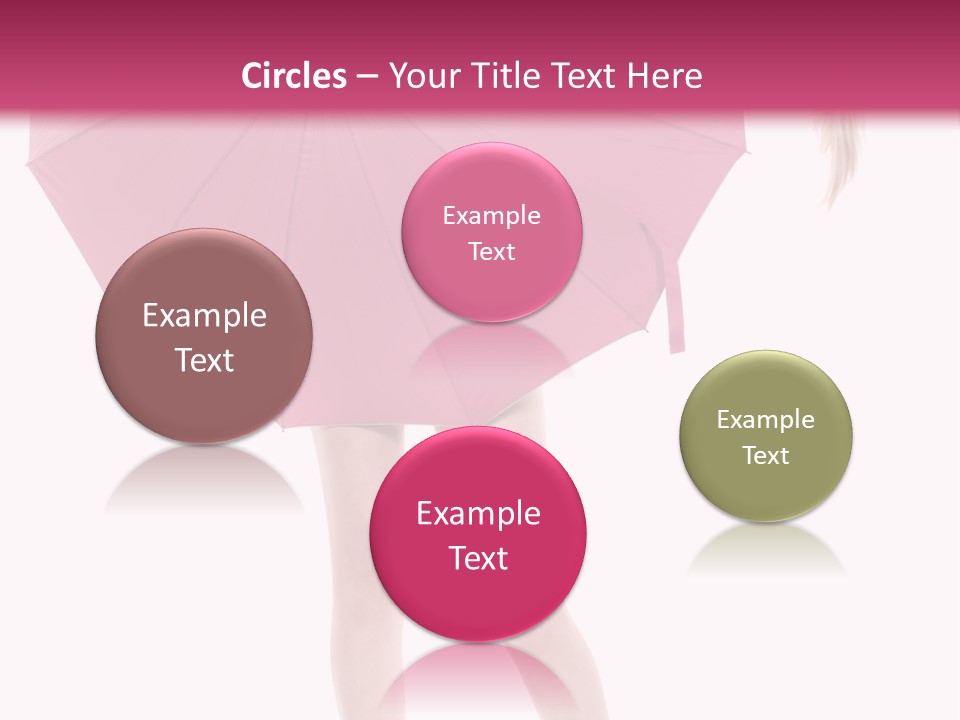 Cute Heels Umbrella PowerPoint Template