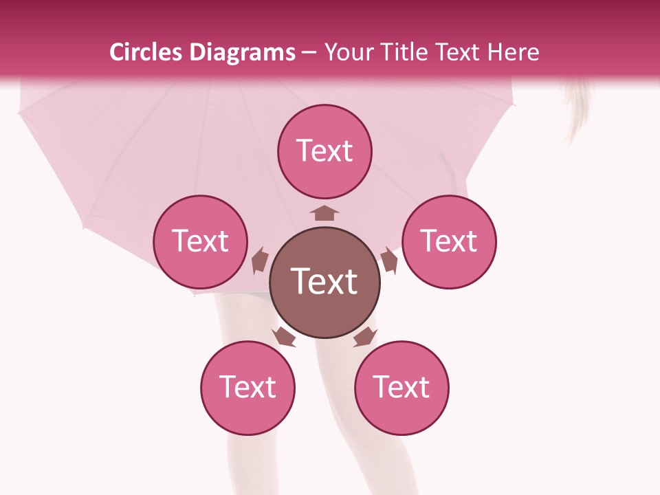 Cute Heels Umbrella PowerPoint Template