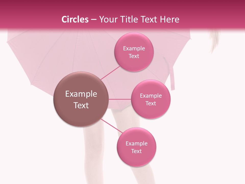 Cute Heels Umbrella PowerPoint Template