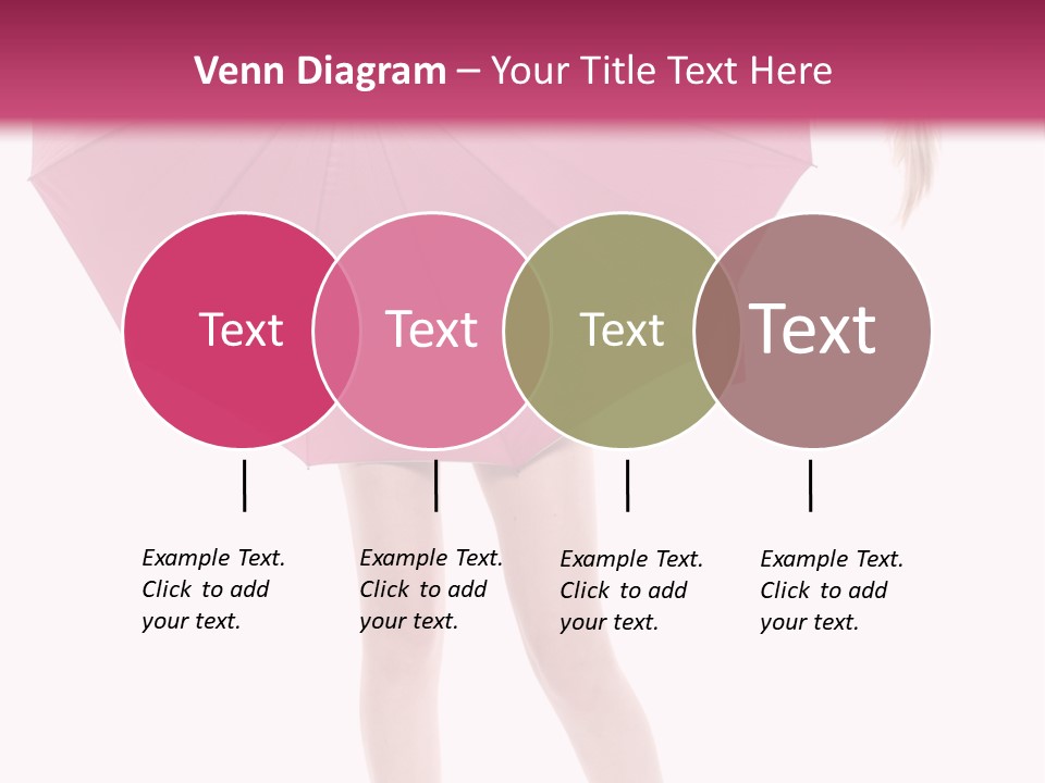 Cute Heels Umbrella PowerPoint Template