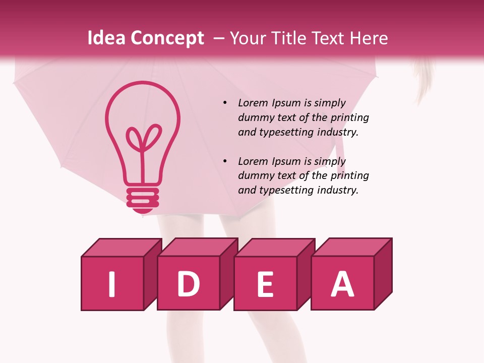 Cute Heels Umbrella PowerPoint Template