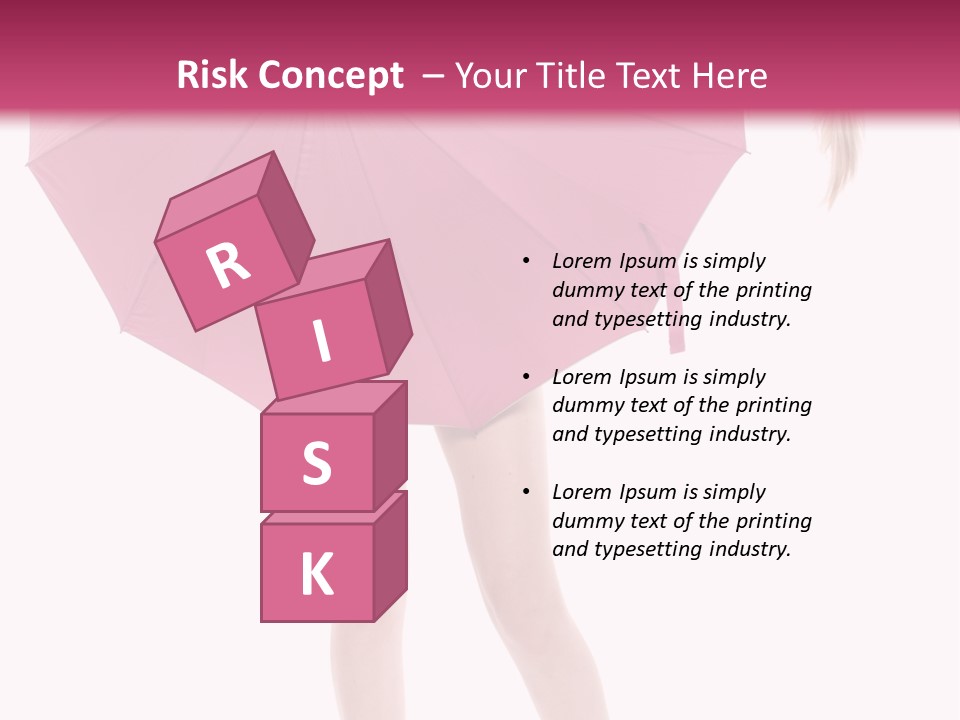 Cute Heels Umbrella PowerPoint Template