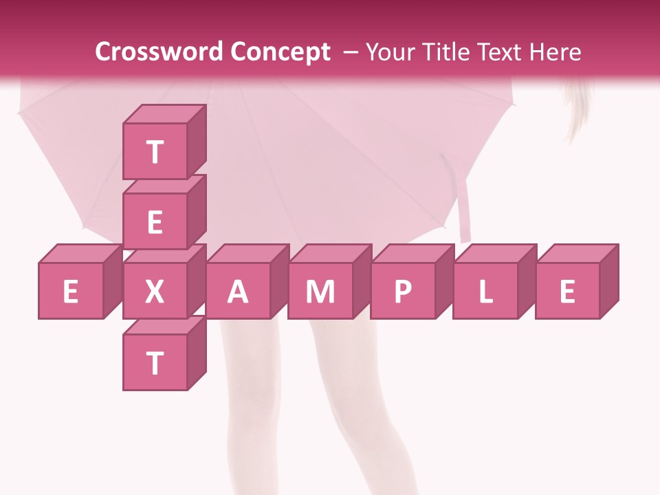 Cute Heels Umbrella PowerPoint Template