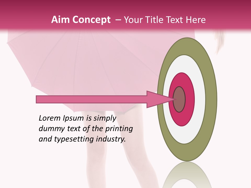 Cute Heels Umbrella PowerPoint Template