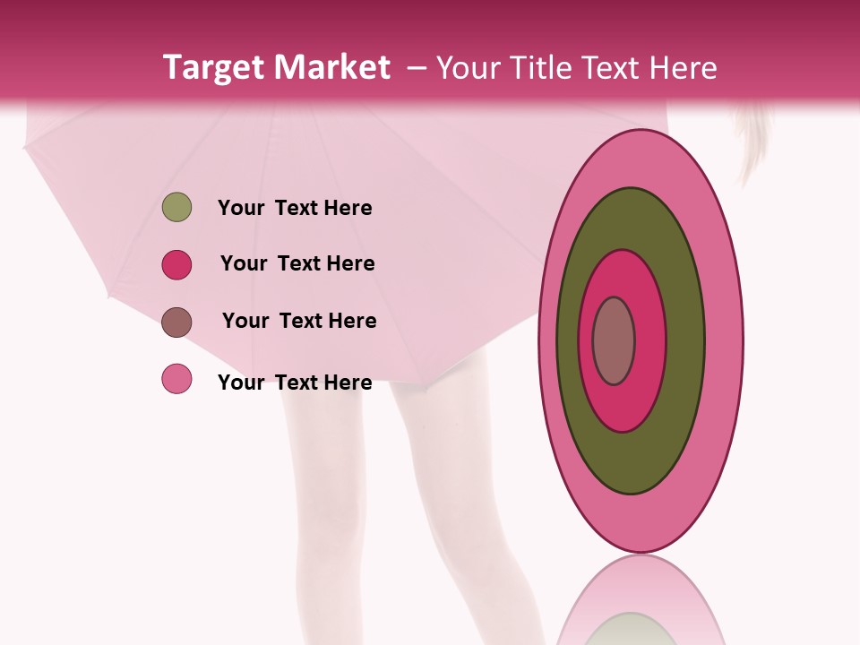 Cute Heels Umbrella PowerPoint Template