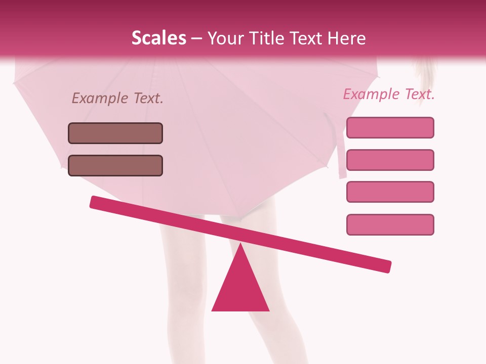 Cute Heels Umbrella PowerPoint Template