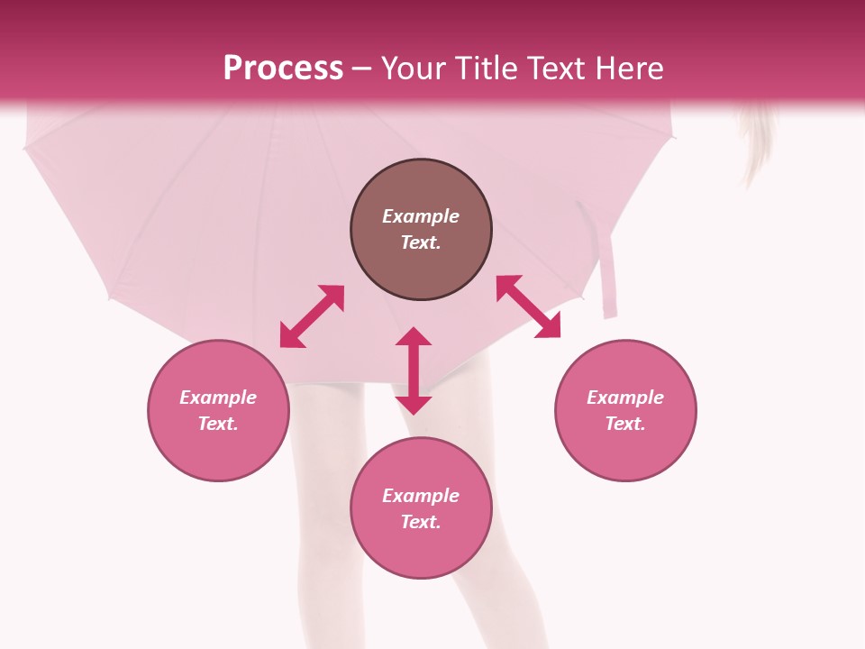 Cute Heels Umbrella PowerPoint Template