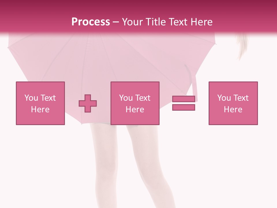 Cute Heels Umbrella PowerPoint Template