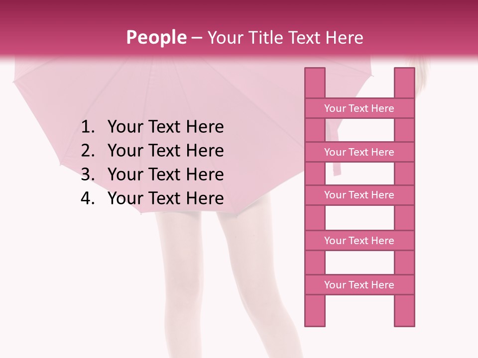 Cute Heels Umbrella PowerPoint Template