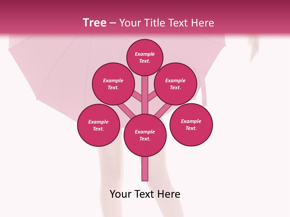 Cute Heels Umbrella PowerPoint Template