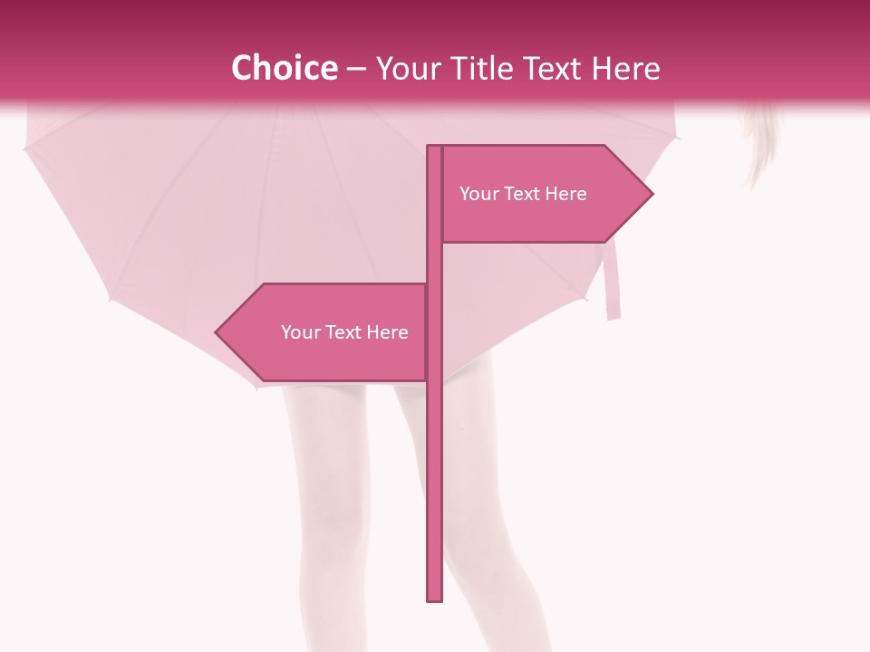 Cute Heels Umbrella PowerPoint Template
