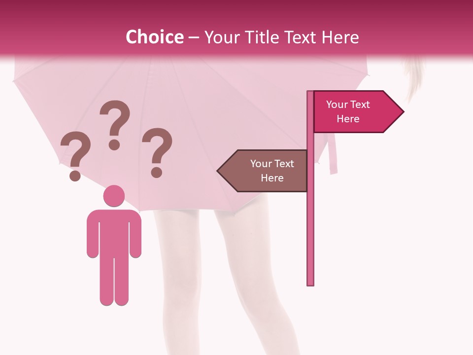 Cute Heels Umbrella PowerPoint Template