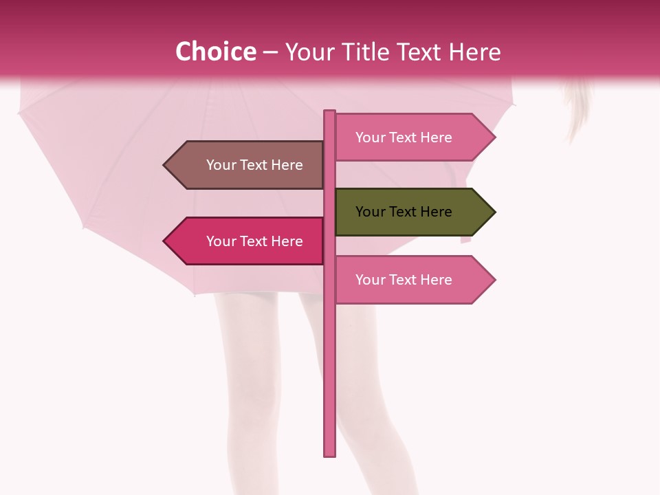 Cute Heels Umbrella PowerPoint Template