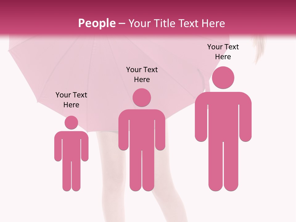 Cute Heels Umbrella PowerPoint Template