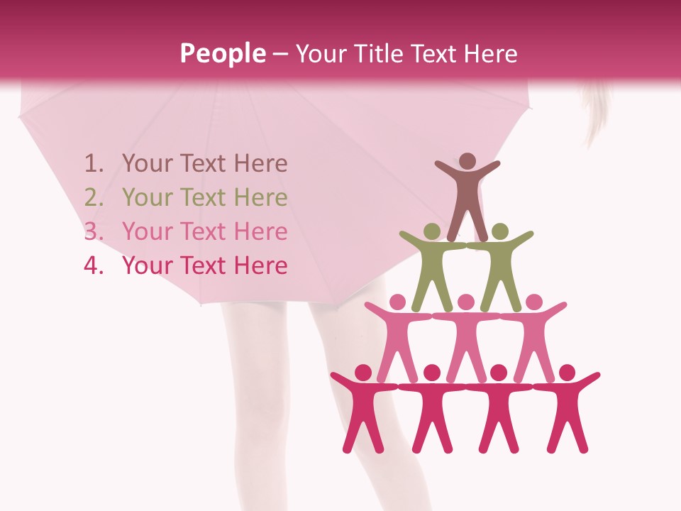 Cute Heels Umbrella PowerPoint Template