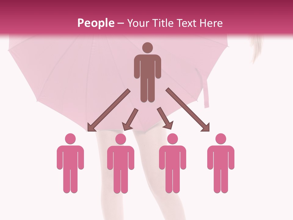 Cute Heels Umbrella PowerPoint Template