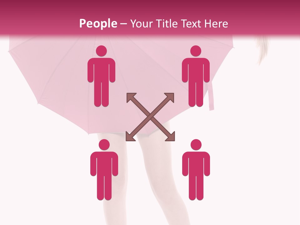 Cute Heels Umbrella PowerPoint Template