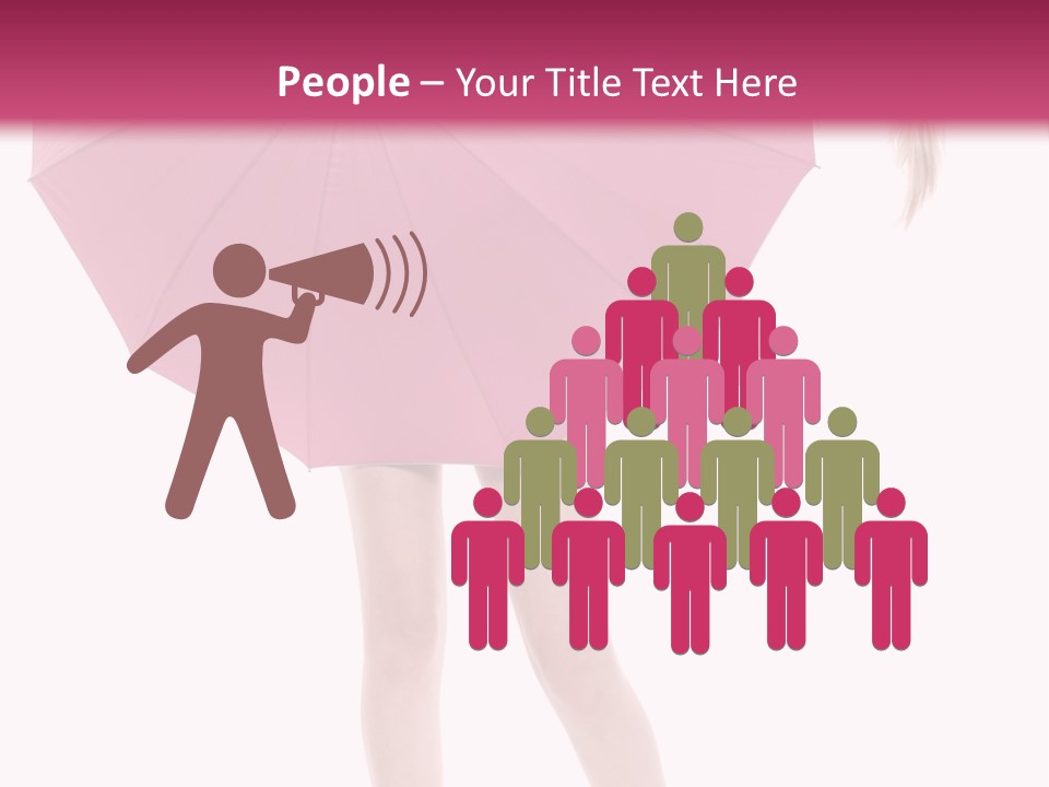 Cute Heels Umbrella PowerPoint Template