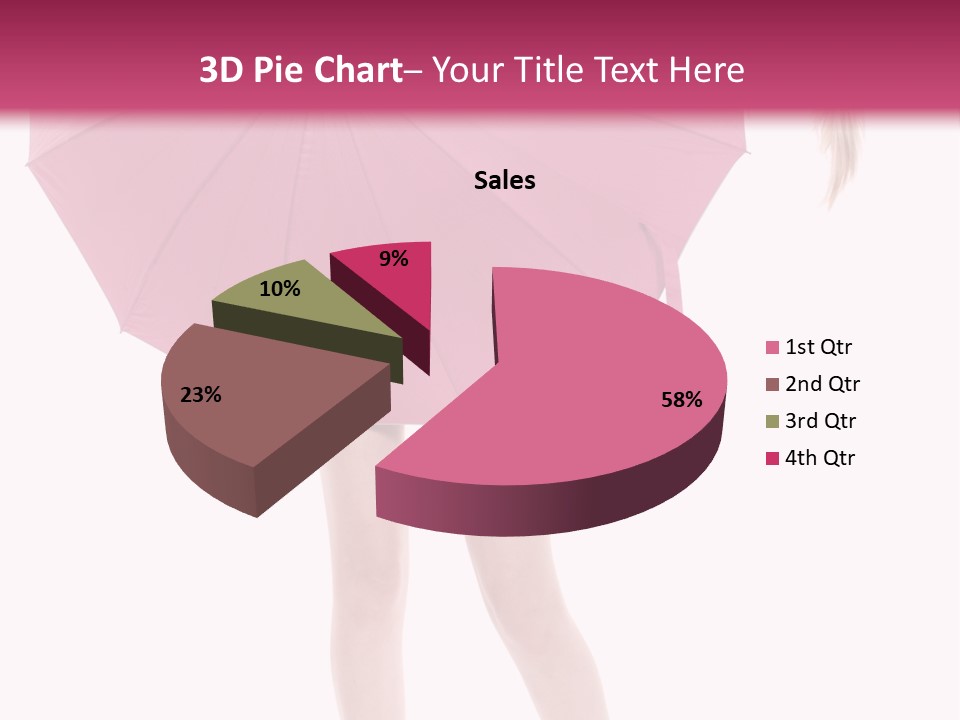 Cute Heels Umbrella PowerPoint Template