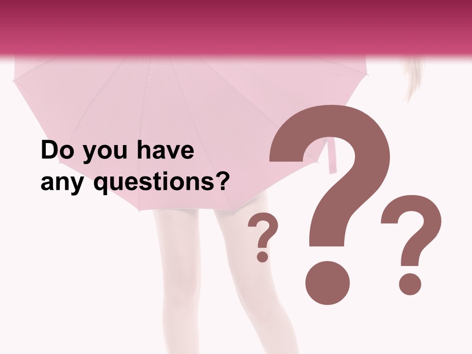 Cute Heels Umbrella PowerPoint Template