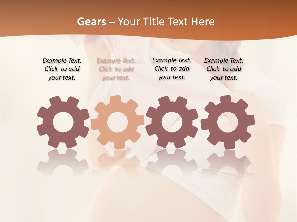 Expectant Shoppingpregnant Woman Waiting For A Desired Baby Pregnancy PowerPoint Template