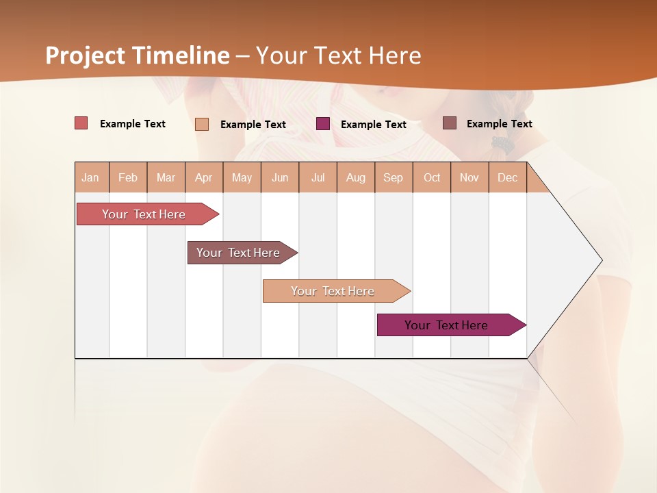 Expectant Shoppingpregnant Woman Waiting For A Desired Baby Pregnancy PowerPoint Template