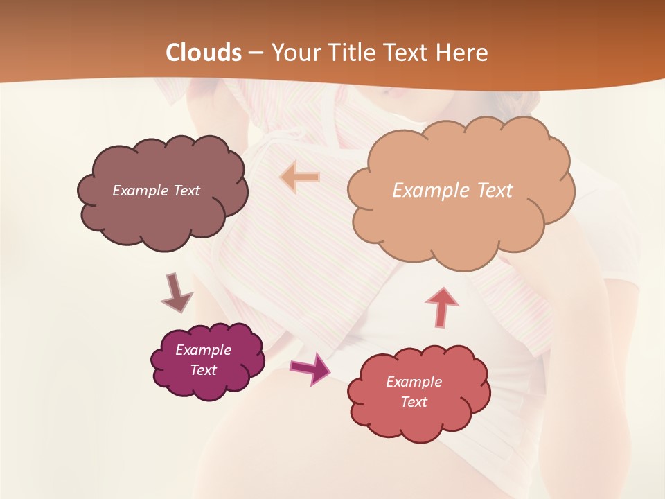 Expectant Shoppingpregnant Woman Waiting For A Desired Baby Pregnancy PowerPoint Template