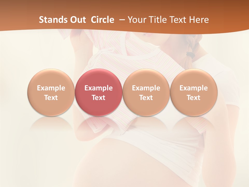 Expectant Shoppingpregnant Woman Waiting For A Desired Baby Pregnancy PowerPoint Template